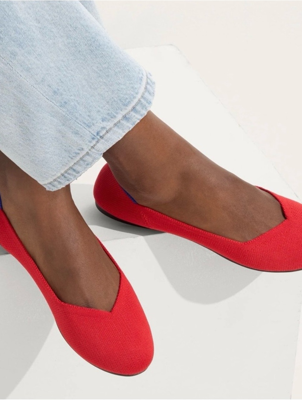 Rothy's Red Pointed Ballet Flats